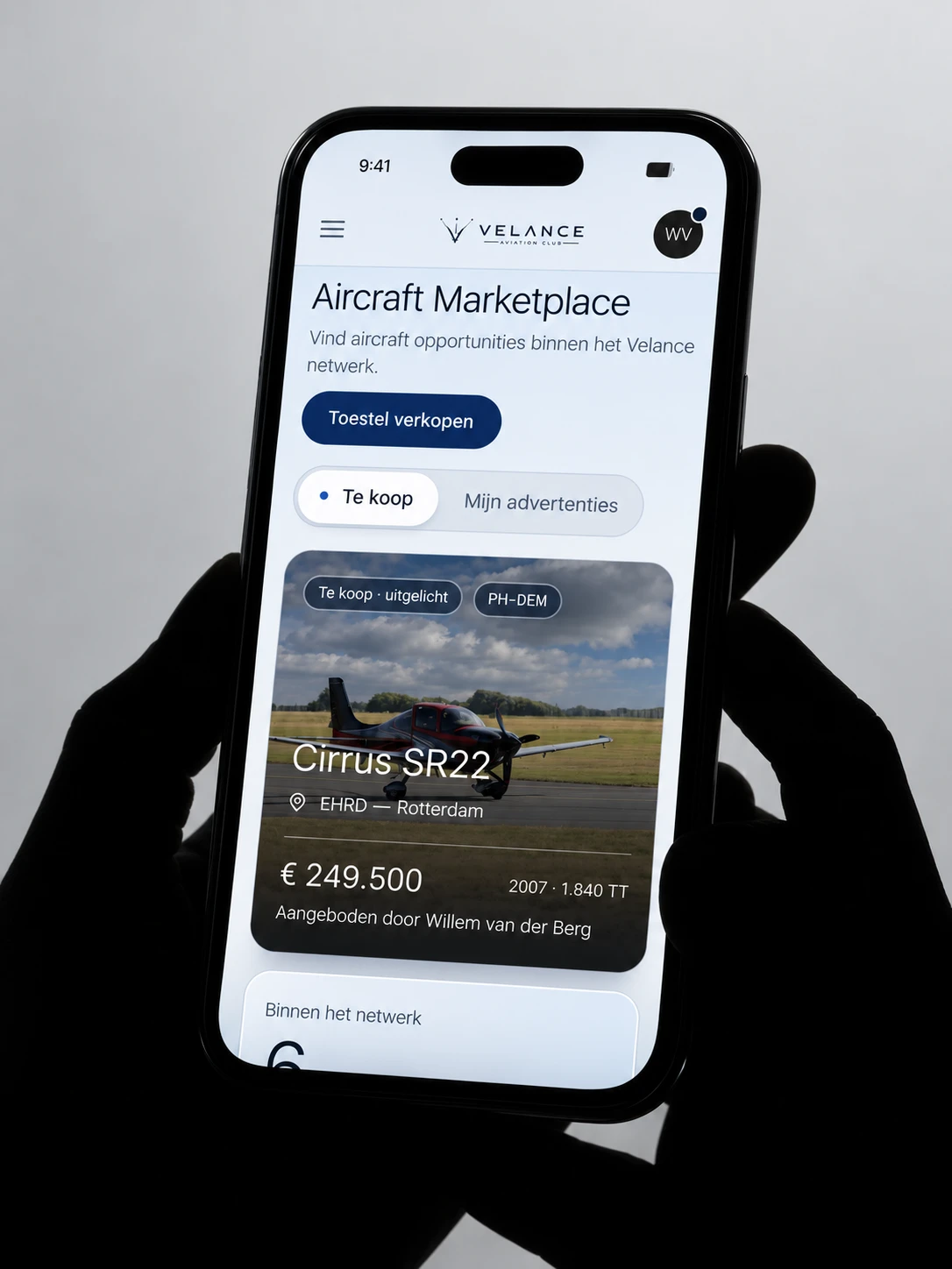 Aircraft Marketplace op mobiel
