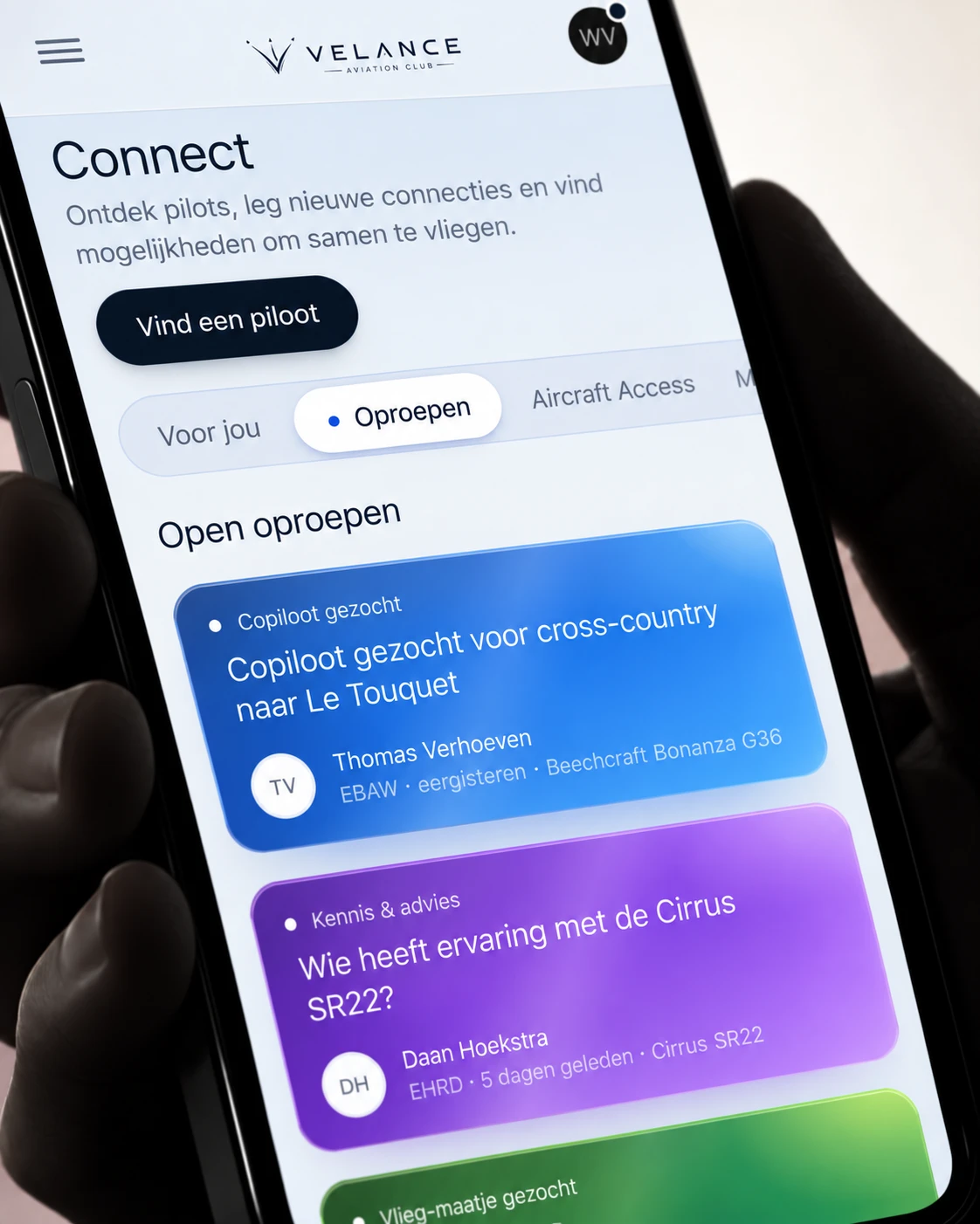 Connect oproepen op mobiel
